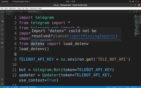 Import environ could not be resolved.  Getting Import "dotenv"...