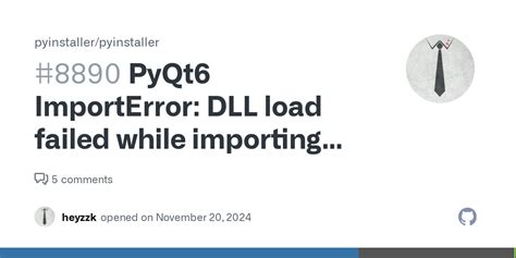 Import pyqt6 could not be resolved. QtWidgets ImportError: DLL load failed w...