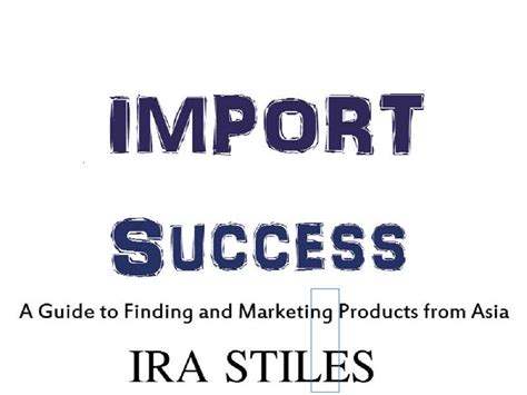 Import success a guide to finding and marketing imported products. - E study guide for essentials of sports law textbook by.