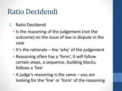 Importance of Ratio Decidenti - RATIO DECIDENDI …