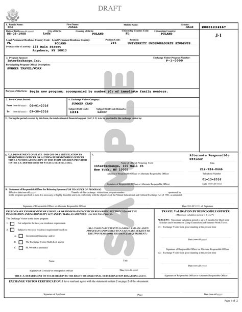 Important Documents DS2019 Forms & SEVIS Receipts · Camp USA