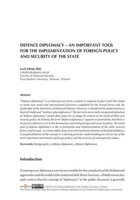 Important Documents On Security And Diplomacy