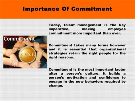 12 thg 9, 2021 ... Answer: Commitment is dedication to a particular organization, cause, or belief, and a willingness to get involved. People who are committed .... 