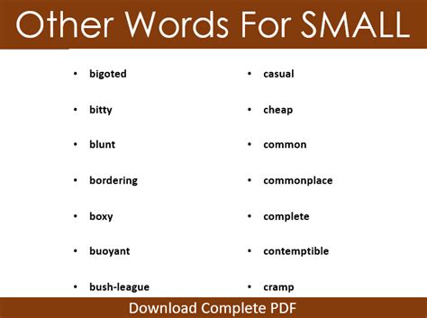 Important synonyms of small with examples by mosamaasghar Medium
