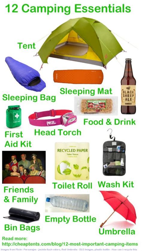 Important things to bring in camping
