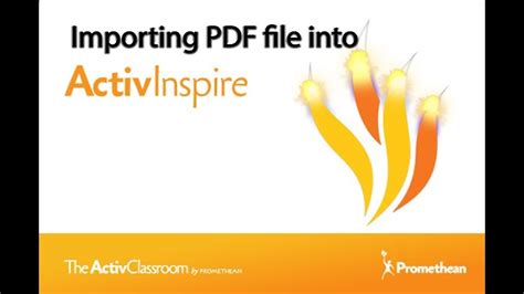 Importing PDF to ActivInspire - YouTube