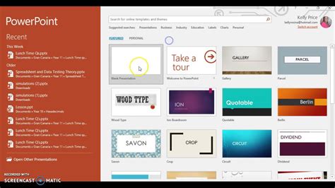 Importing a file into Powerpoint YouTube