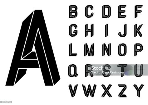 Impossible Geometry Letters Impossible Shape Font Low Poly 3d