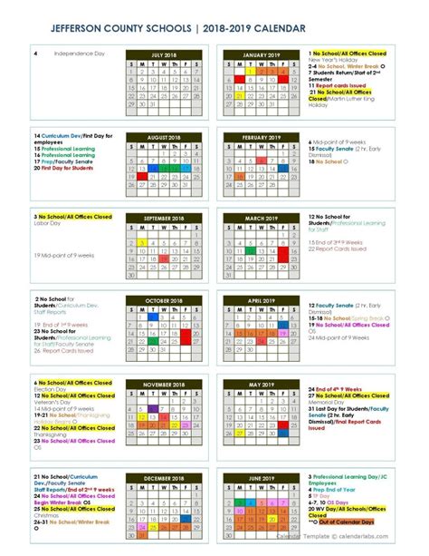 Impressive School Calendar Jefferson County Colorado in 2020 School