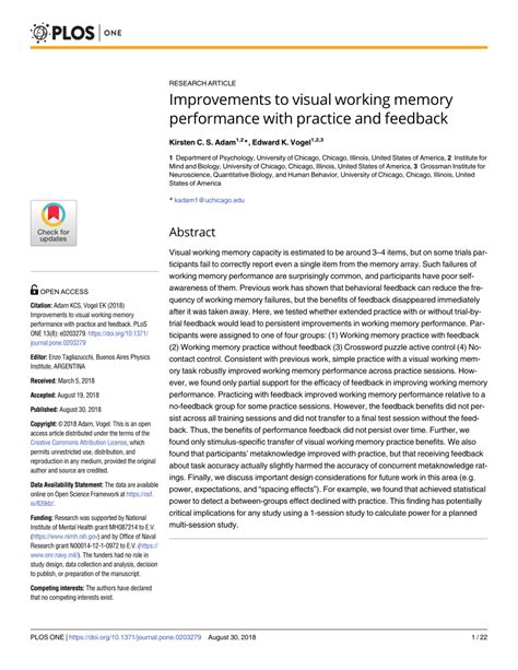 Improvements to visual working memory performance with …