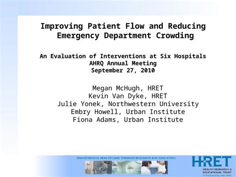 Improving Patient Flow and Reducing Emergency Department …