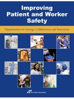 Improving Patient and Worker Safety - Joint Commission