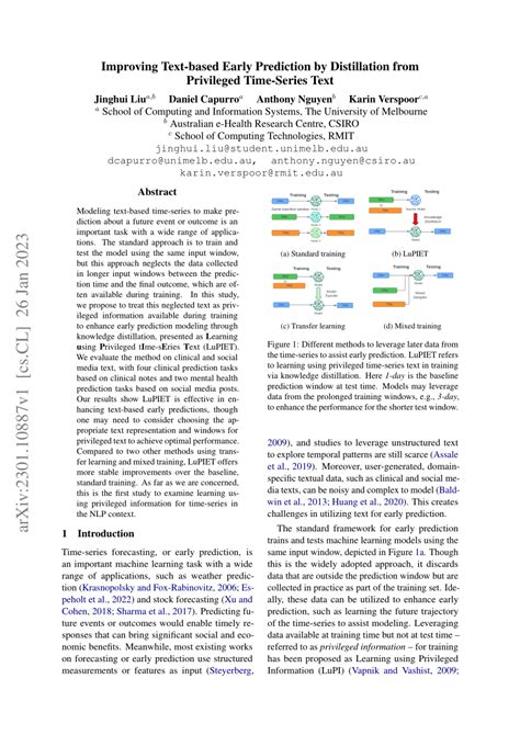 Improving Text-based Early Prediction by Distillation from …