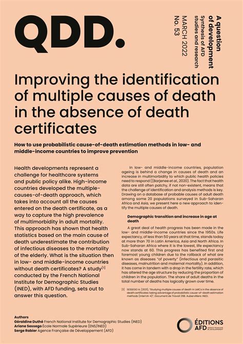 Improving the identification of multiple causes of death in the absence