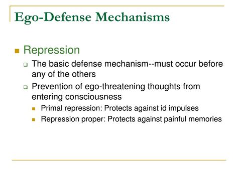 Impulsivity, Consciousness and Defense Mechanisms of the Ego …