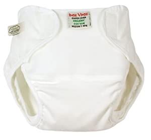 Imse Vimse Organic Cotton Diaper Cover - Medium WHITE