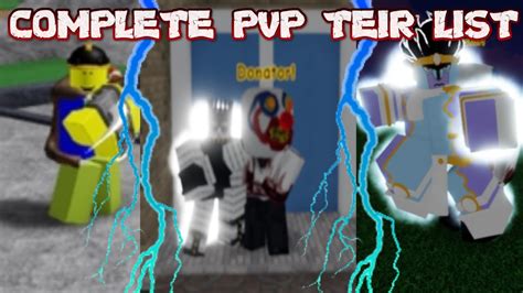 In Another Time Roblox - Full PVP Teirlist - YouTube