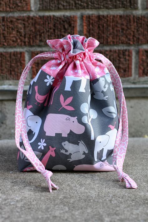 In Color Order Lined Drawstring Bag Tutorial Drawstring Bag Diy