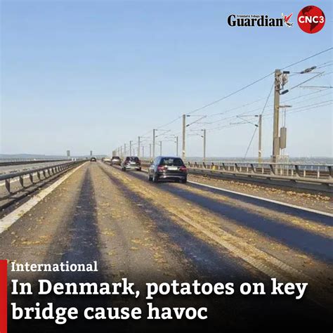 In Denmark, potatoes on key bridge cause havoc