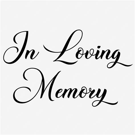 In Loving Memory Lettering Design Vector Download