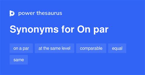 In Par synonyms - 1 Words and Phrases for In Par - Power …