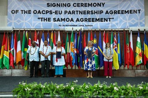 In Samoa, EU and its member states sign new Partnership Agreement with the Members of the Organization of the African, Caribbean and Pacific