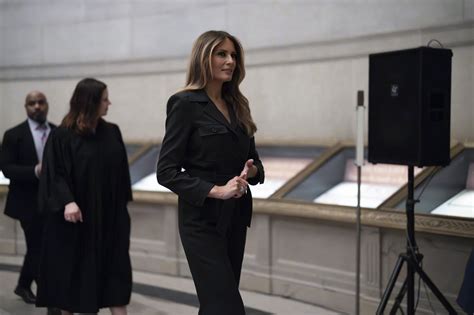 In a rare appearance, Melania Trump welcomes new citizens at a National Archives ceremony