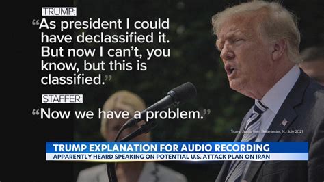 In an audio recording Donald Trump discusses a ‘highly confidential’ document with an interviewer