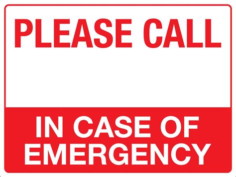 In case of emergency 