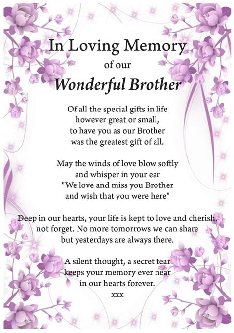 In loving memory of Brother