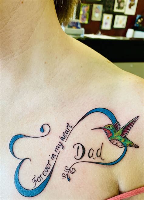 My tattoo dedicated to my dad (back) Piercing. Tattoo. Memorial Tatto