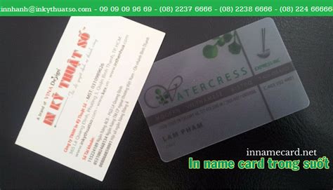 In name card trong suot - LinkedIn