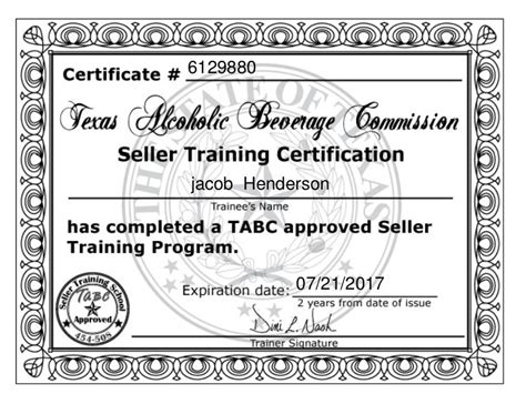 In order to remain certified i have to tabc. Join over 5.5 million TIPS-certified alcohol sellers/servers and get your TABC certification online today! TIPS ensures you receive training on the regulations and guidelines that affect your role. TIPS sellers/servers are professionals and create a safer environment where alcohol is served and sold. Mandatory $2.00 state filing fee added at ... 