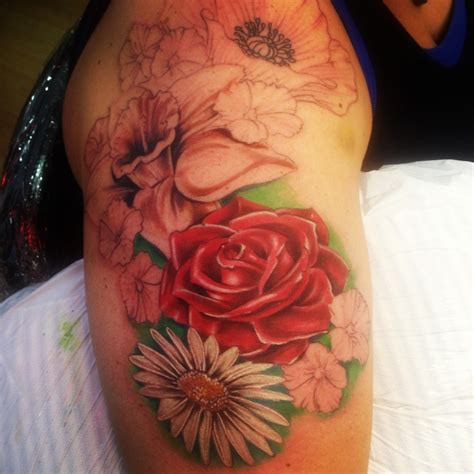 In progress!!!!!Customized tattoos and painting by Travis Brown of