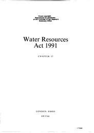 In the Matter Of: the Water Resources Act 1991 (As - DocsLib