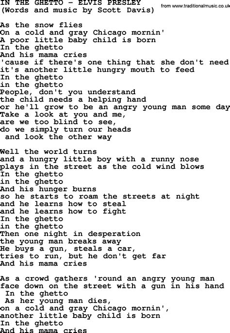 In the ghetto lyrics. Things To Know About In the ghetto lyrics. 