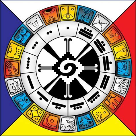 In the symbolism of the Mayan calendar, the colors (red, white, blue