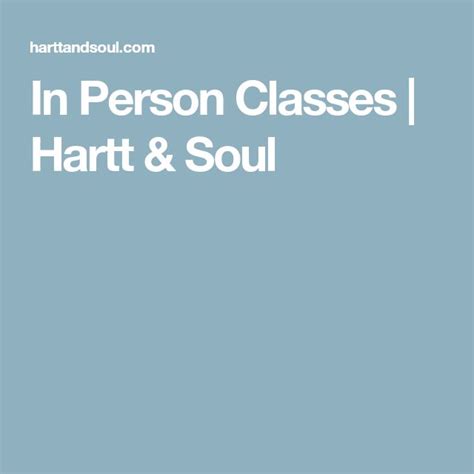 In-Person Classes - Hartt & Soul Studio