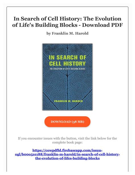 Download In Search Of Cell History The Evolution Of Lifes Building Blocks By Franklin M Harold