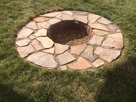 In-ground fire pit. 