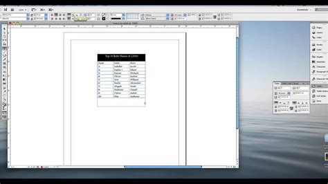 InDesign Chapter 5 Tables Video 5 - Adjust width of columns in …