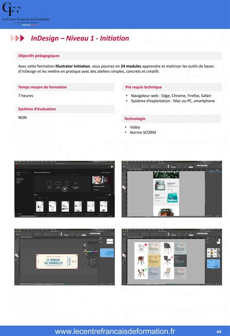 InDesign Le Centre Français de Formation