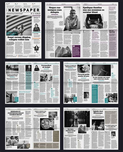 InDesign Newspaper Template Design Template Place
