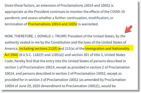 While invoking INA 212(f), Trump has invented new law regarding visa categories outside what Congress enacted through the Immigration and Nationality Act. Trump relied on INA 212(f) to issue the various iterations of the travel ban and Presidential Proclamation 9822, which banned individuals who cross the Southern border between …. 