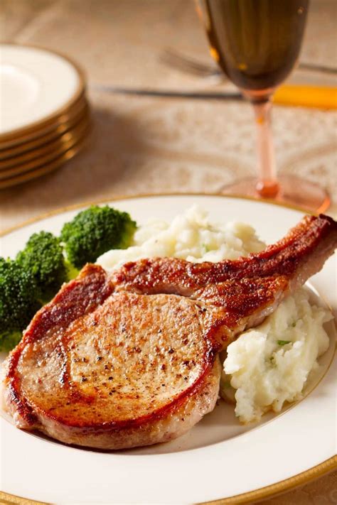 Sear: Sear the pork chops in the skillet for 3-4 minutes pe