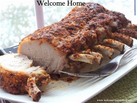 Ina garten pork roast bone in. Pour into a small bowl and stir in the olive oil. Rub all over the top, sides and bottom of the roast (not the bones). Set on a rack in a roasting pan, bone-side down, and let stand at room ... 