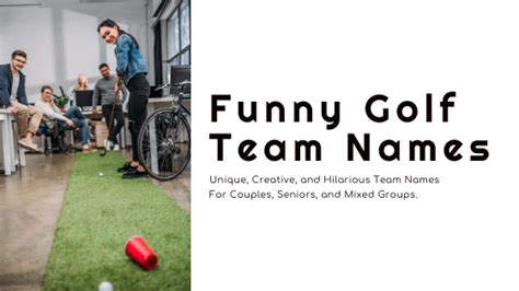 A good name can make your golf team stand out from the crowd. In a sport that traditionally focuses on the individual, a creative golf team name brings players together as a group. Whether building esprit de corp or having fun, a cleverly crafted name can make competition fun. If you’re having a tough time developing a name for your golf team .... 