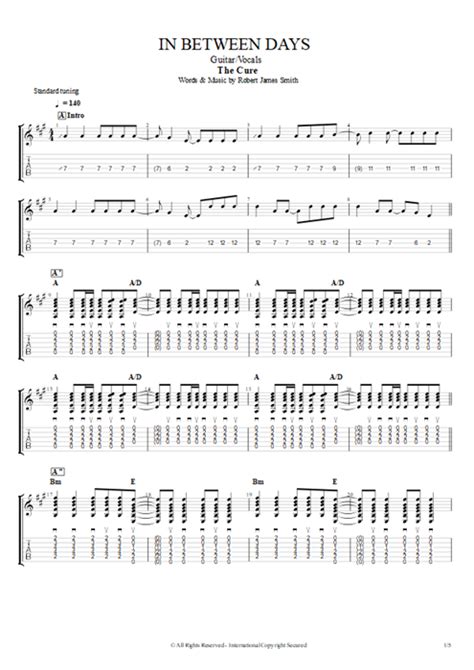 Inbetween Days Chords