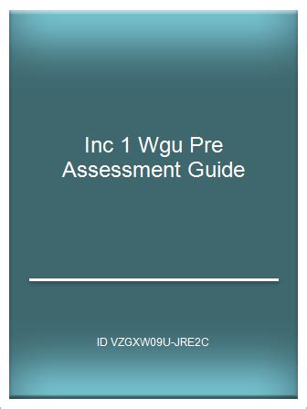 Inc 1 wgu pre assessment guide. - Nec electra elite 48 user manual.