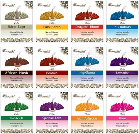 Incense color chart.  Fragrance Name Lilac Love ShackTM Magic GardenTM Mango ...